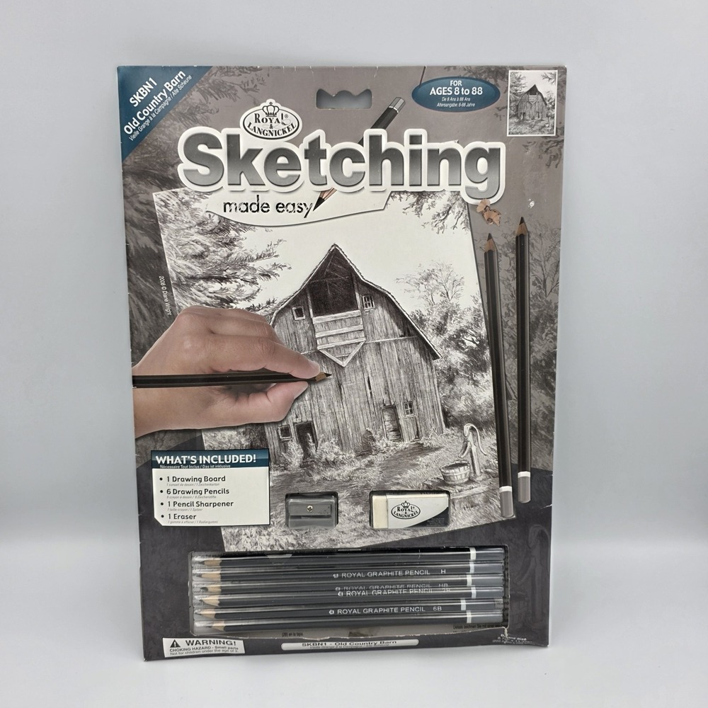 New Royal Langnickel Sketching Made Easy‎ Kit 8.75 x 11.3 SKBN1 Old Country Barn